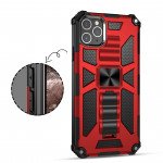 Wholesale Tuff Armor Hybrid Stand Case with Magnetic Plate for Motorola Moto G8 (Red)